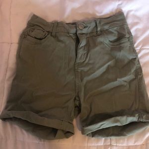 Army green shorts